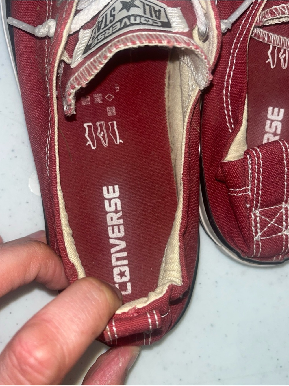Converse Chuck Taylor All Star Shoreline Slip On Brick Red Black White Womens 10 - Picture 7 of 10